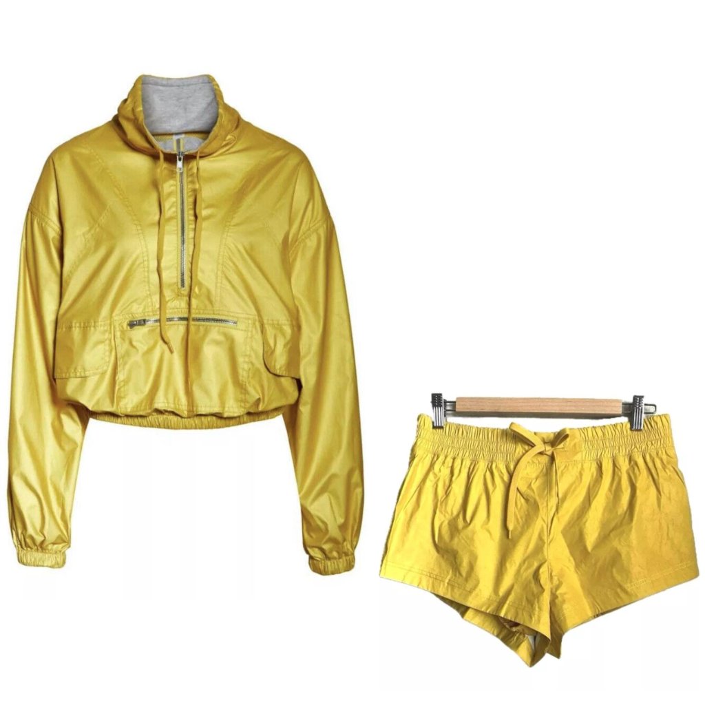 Nwt Fp Movement By Free People Reflective Jacket & Running Shorts Coords Set Xs
